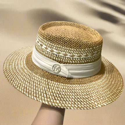 Chic Adjustable Wide Brim Straw Hat for Women - Stylish Sun Protection Beach Accessory Available in 50 Colors - Très Elite
