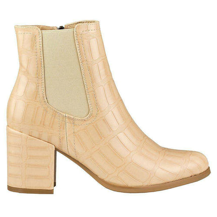 Chic Almond Toe Heeled Ankle Boots - Très Elite