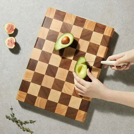 Chic Antibacterial Acacia Wood Culinary and Chess Board from Thailand - Très Elite