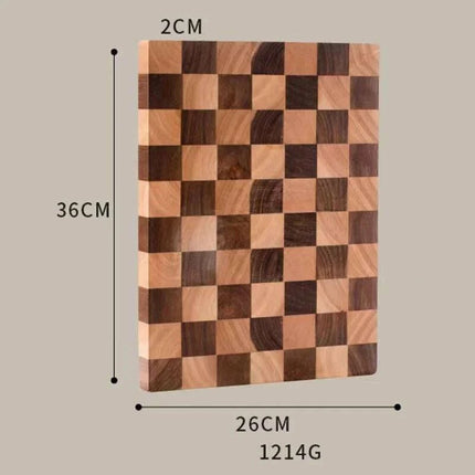 Chic Antibacterial Acacia Wood Culinary and Chess Board from Thailand - Très Elite