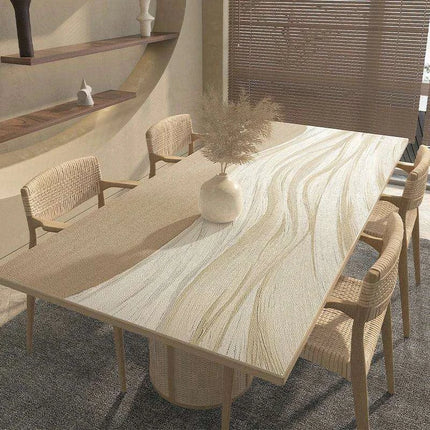 Chic Apricot PVC Leather Table Protector | Versatile and Elegant Dining Essential- Très Elite- Très Elite