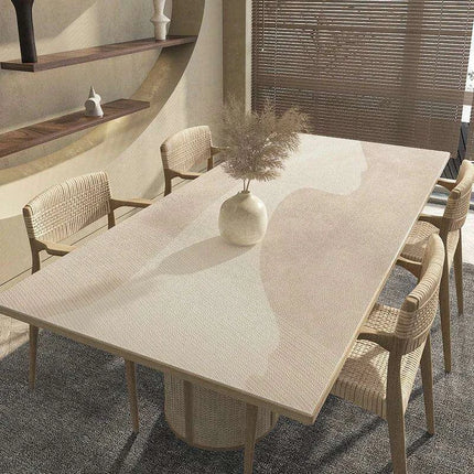 Chic Apricot PVC Leather Table Protector | Versatile and Elegant Dining Essential- Très Elite- Très Elite