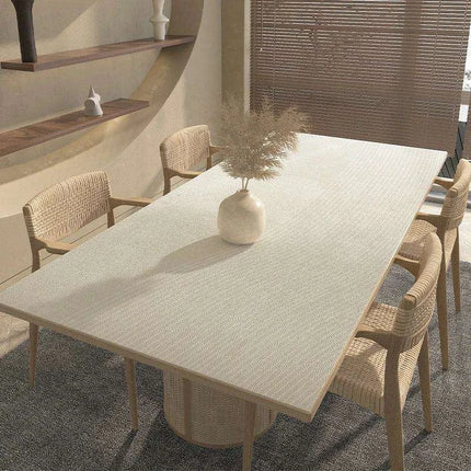 Chic Apricot PVC Leather Table Protector | Versatile and Elegant Dining Essential- Très Elite- Très Elite