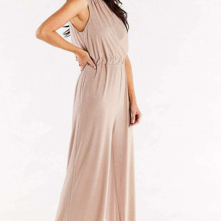 Chic Artisan Wide-Leg Suit with Stylish Crinkled Collar - Handmade in Poland - Très Elite