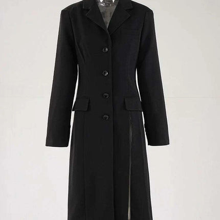 Chic Asymmetric Waist Trench Coat with Contemporary Flair - Autumn 2024 Collection