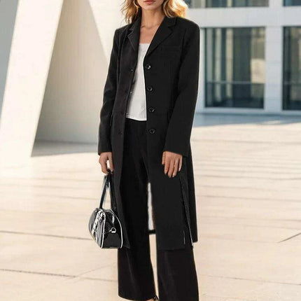 Chic Asymmetric Waist Trench Coat with Contemporary Flair - Autumn 2024 Collection - Très Elite