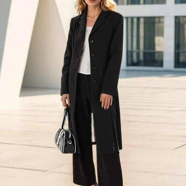 Chic Asymmetric Waist Trench Coat with Contemporary Flair - Autumn 2024 Collection