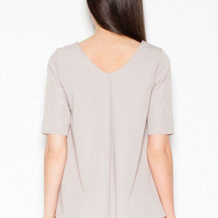 Chic Asymmetrical Blouse with Unique Back Cut - Très Elite
