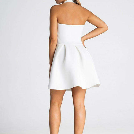 Chic Asymmetrical Button-Front Foam Evening Dress - Très Elite