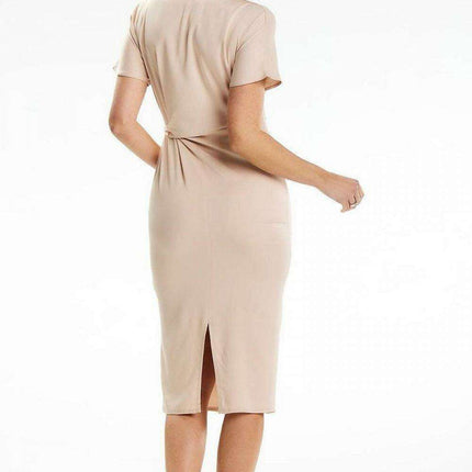 Chic Asymmetrical Heart Neck Midi Dress - Très Elite