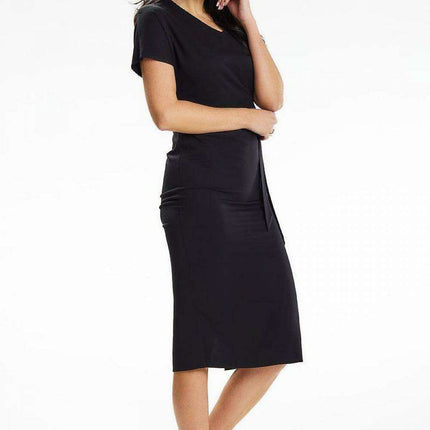 Chic Asymmetrical Heart Neck Midi Dress - Très Elite