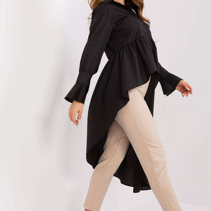 Chic Asymmetrical Hem Frill Sleeve Top - Très Elite