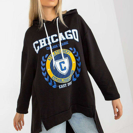 Chic Asymmetrical Hooded Sweatshirt