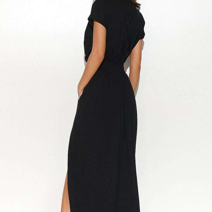 Chic Asymmetrical Knit Daydress with Elegant Draping - Très Elite