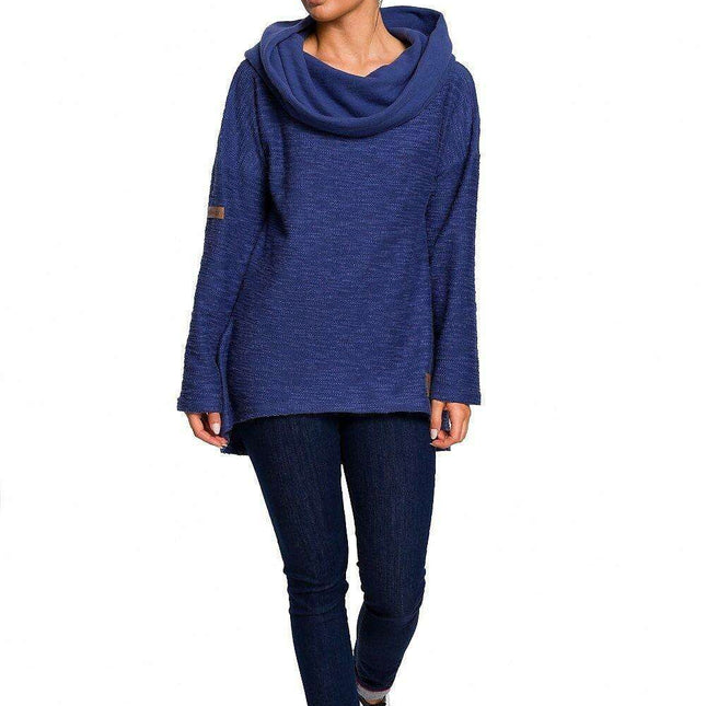 Chic Asymmetrical Knit Sweatshirt for Ultimate Comfort