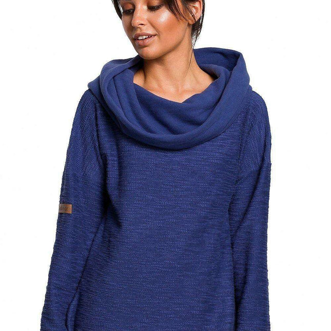 Chic Asymmetrical Knit Sweatshirt for Ultimate Comfort