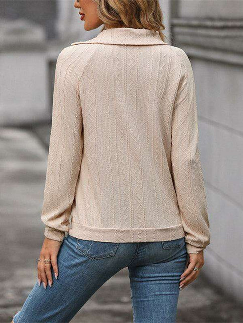 Chic Asymmetrical Lapel Top for Women - Perfect for Cool Weather