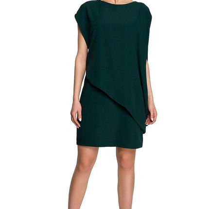 Chic Asymmetrical Layered Day Dress - Très Elite