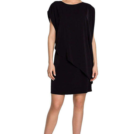 Chic Asymmetrical Layered Day Dress - Très Elite