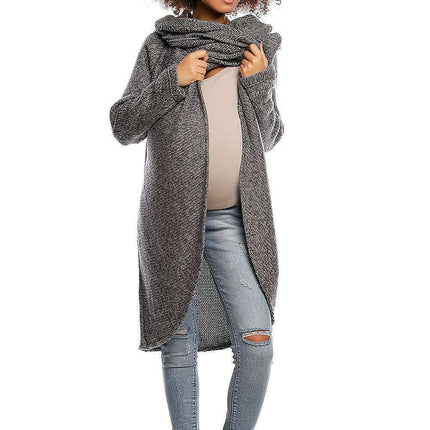 Chic Asymmetrical Maternity Turtleneck Sweater for Expecting Mothers - Très Elite