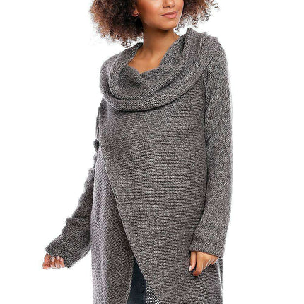 Chic Asymmetrical Maternity Turtleneck Sweater for Expecting Mothers - Très Elite