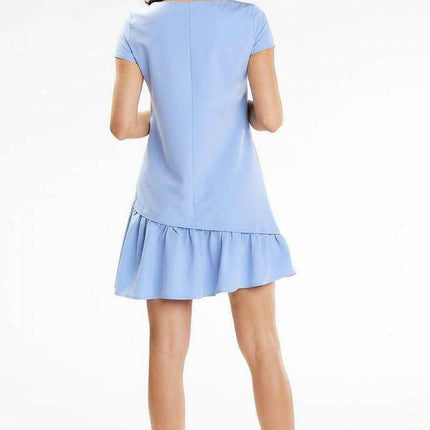 Chic Asymmetrical Ruffle Mini Dress - Très Elite