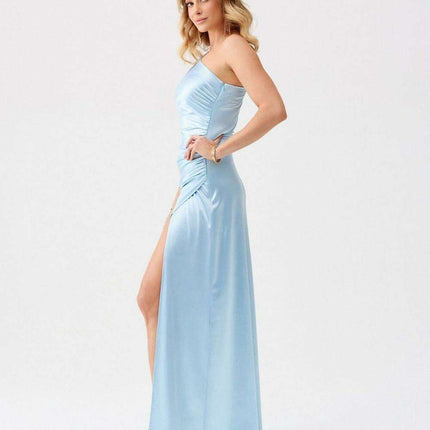 Chic Asymmetrical Satin Evening Dress - Très Elite