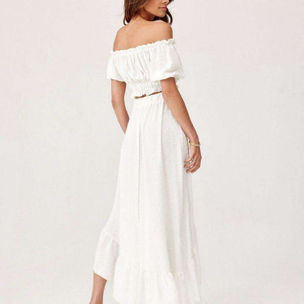 Chic Asymmetrical Summer Outfit with Ruffled Skirt - Très Elite