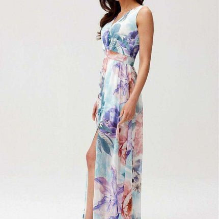 Chic Back-Cut Chiffon Maxi Dress for Special Occasions - Très Elite