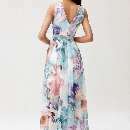Chic Back-Cut Chiffon Maxi Dress for Special Occasions - Très Elite