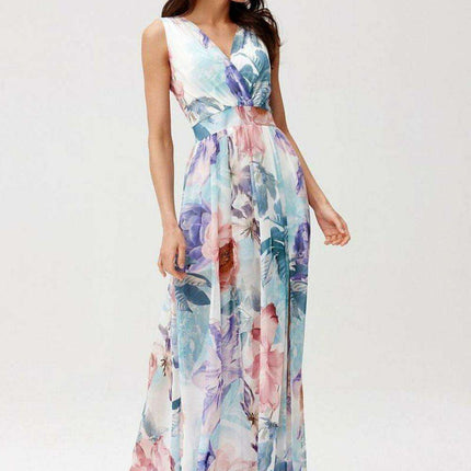 Chic Back-Cut Chiffon Maxi Dress for Special Occasions - Très Elite