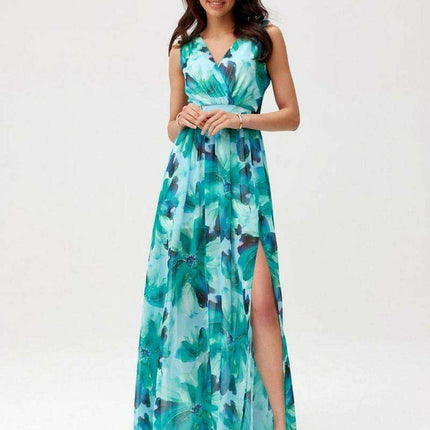 Chic Back-Cut Chiffon Maxi Dress for Special Occasions - Très Elite