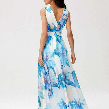 Chic Back-Cut Chiffon Maxi Dress for Special Occasions - Très Elite