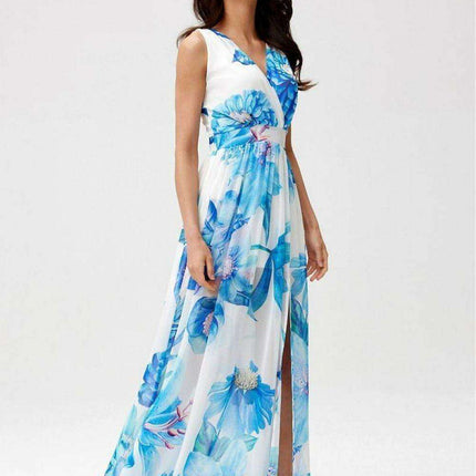Chic Back-Cut Chiffon Maxi Dress for Special Occasions