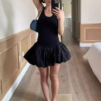 Chic Backless A-Line Black Dress - Très Elite
