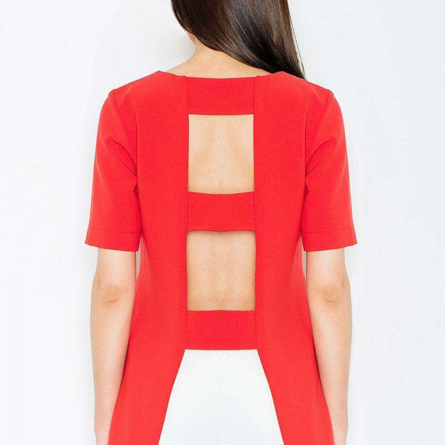 Chic Backless Knit Blouse - Ideal for Elegant Events