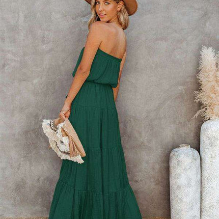 Chic Backless Lace Maxi Dress for Fashion-Forward Women- Très Elite- Très Elite