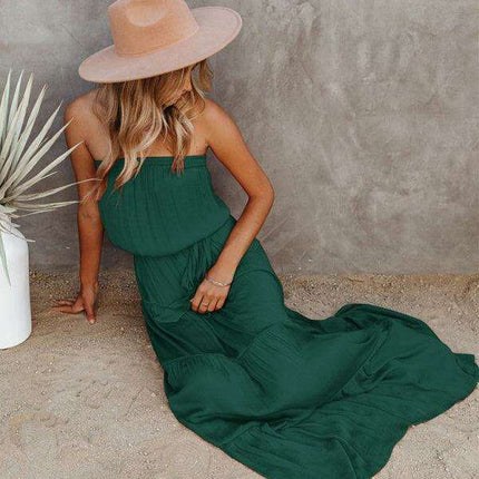 Chic Backless Lace Maxi Dress for Fashion-Forward Women- Très Elite- Très Elite