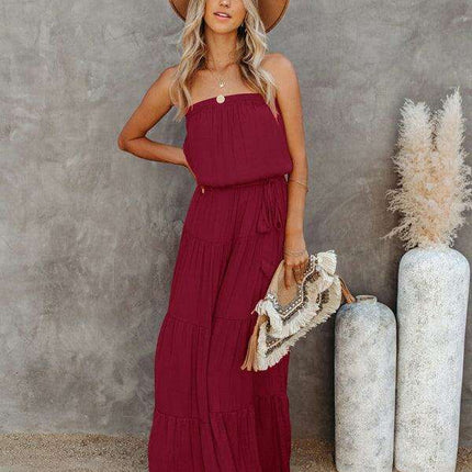 Chic Backless Lace Maxi Dress for Fashion-Forward Women- Très Elite- Très Elite