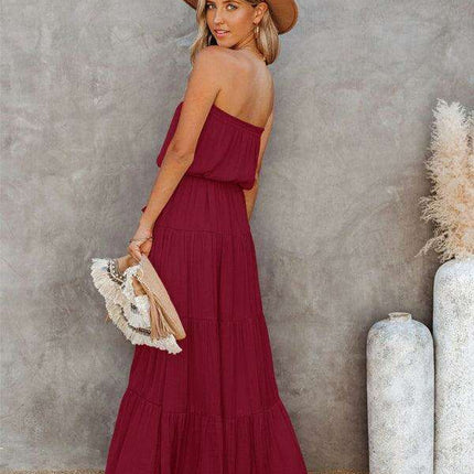 Chic Backless Lace Maxi Dress for Fashion-Forward Women- Très Elite- Très Elite