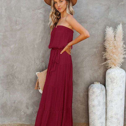 Chic Backless Lace Maxi Dress for Fashion-Forward Women- Très Elite- Très Elite