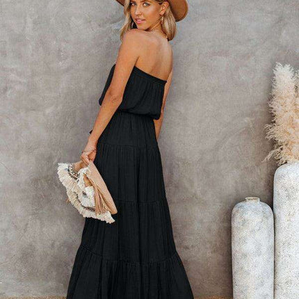 Chic Backless Lace Maxi Dress for Fashion-Forward Women- Très Elite- Très Elite