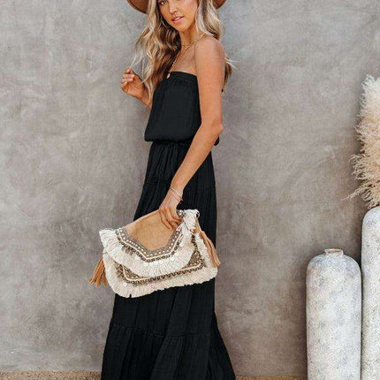 Chic Backless Lace Maxi Dress for Fashion-Forward Women- Très Elite- Très Elite