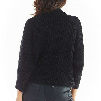 Chic Batwing Warmth Half-Zip Sweater - Très Elite