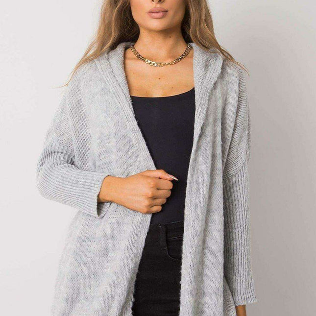 Chic Beige Oversized Knit Cardigan