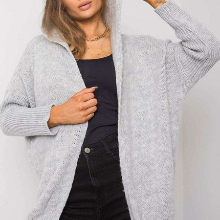 Chic Beige Oversized Knit Cardigan