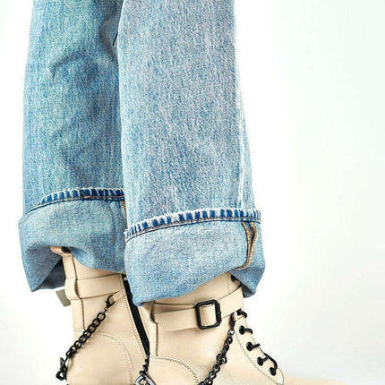 Chic Beige Platform Winter Boots - Très Elite