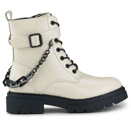 Chic Beige Platform Winter Boots - Très Elite