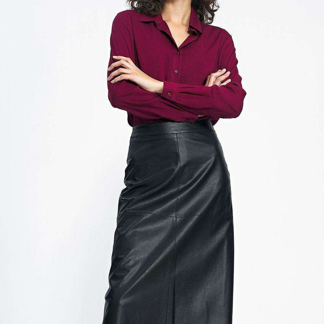 Chic Beige Viscose Long Sleeve Shirt For Everyday Elegance