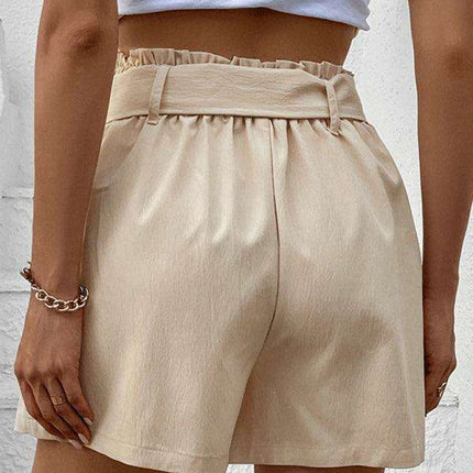 Chic Beige Women's Summer Shorts - Effortless Elegance and Comfort